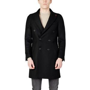 Mulish Double Breasted Overcoat Classic Style Men Black Coats